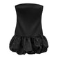 TRZA-Strapless Mini Dress for Women with Rhinestones, Straight Neck, Back Zipper, Female Dresses, Sexy Fashion