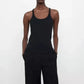 （High  Quality）2025 Women Tops Racer Vest Women Solid Color All-match Elastic Cotton Espera Base Vest LUXURY Nordic Style Casual