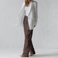 Women Solid Color Elastic Binding Foot Casual Pocket Pants Summer 2024 Elegant Lady Cotton Line High Wasit Women Pants