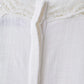 TRAFZA Women Fashion O-Neck Crocheting Details White Skirt Suit Short-sleeve Blouse+Side Zipper White Pleated Midi Se Long Skirt
