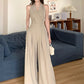 Fashion Elegant Women's Maxi Jumpsuits Style Formal Casual Hatler Bandage Bow Backless Long Pants Party Mujer Loose Rompers Lady