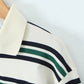 Summer 2025 Polo Shirts Woman Long Sleeve Tops Women Striped Vintage Clothes Polo Shirts Mujer Streetwear Casual Tops Brown