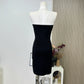 2025 Women Celebrity Sexy Backless Halter Button Bodycon Black Mini Bandage Dress Elegant Evening Club Party Dresses Vestidos