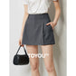 TOYOUTH Women Mini Skirt Pants 2024 Autumn New High Waisted A Line Suit Pants Skirt