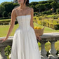 Corset Detail Spaghetti Strap Knotted Long Dress Women Frenchy Flowy Dress White Women Dress Dress Summer Beach Female