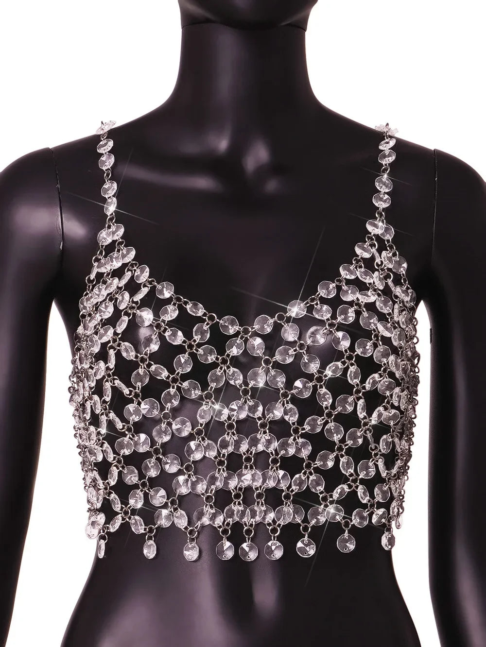 2024 New Sexy Jewelry Splicing Open-Back Vest Z20275 Fast Selling Cross-Border E-commerce Amazon Product From China