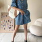 Women's Denim Short Sleeve Top and Shorts Two Piece Suit French Fashion Spring Summer Cowgirl Top Streetwear Korean Leisure New