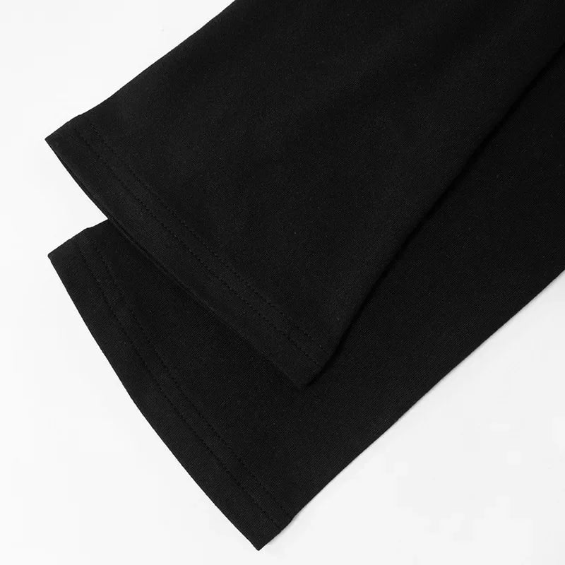 Black Dress For Women Streetwear Lace-up Inclined Collar Hot Vestidos Elegantes Para Mujer Long Sleeve Asymmetrical Y2k Clothes
