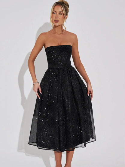 Hawthaw Women 2024 Summer Autumn Elegant Party Club Evening Birthday Bodycon Black Midi Dress Wholesale Items For Business