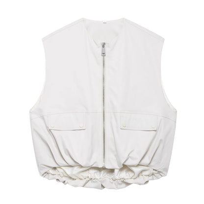 European and American style new women's clothing French fashion versatile temperament design loose vest