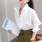 Fashion Stand Collar Solid Color Korean Blouse Women's Clothing 2023 Spring New Casual Pullovers All-match Office Lady Shirt