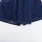 TRAFZA Summer Women Suits Denim Blue Turn-Down Collar Short Sleeves Pocket Decoration Shirts+Mid Waist Asymmetrical Shorts