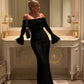 Oligai Winter Lace Long Sleeve Evening Party Dresses Women 2025 Black Sexy Elegant Maxi Dress Fashion Long Wedding Guest Dress