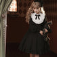 Contract Color Lolita Dress for Women Gothic Style Dark Girl Japanese Retro Op Dress Autumn and Winter Long Sleeve Black Dress