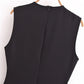 TRAF Women's Black Dress Summer 2025 Sleeveless Elegant Formal Dresses For Women Belt Vest Long Dress Button Casual Dresses