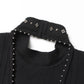 TWOTWINSTYLE Solid Patchwork Diamonds Designer Dresses For Women Round Neck Sleeveless High Waist Slimming Dress Female Fashion