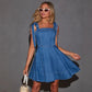 Elegant Commuter Fashionable Strapless Denim Women's Dress New Summer 2025 Quality Clothing Sleeveless Other Patterns