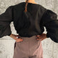 Japan Style Office Lady Elegant Vintage Blouse Women O-neck Loose Lantern Sleeve Shirts Solid All-amtch Blusas Autumn Ladies Top