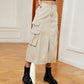 American Style Elastic Waist Denim Workwear Casual Long Dress Skirt New Arrival Women's Clothing European And American Crossbody