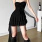 2025 Y2k Aesthetic Irregular Ruffled Dress Sexy Backless Harajuku Pleated Dresses Streetwear Sleeveless Bodycon Vestido De Mujer