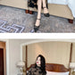 French Elegant Prom Dresses Woman Retro Black Perspective Elastic Mesh Folds Wrap Hip Slit Fishtail Robe Female Party Vestidos