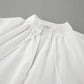 Tuularose White V-neck Shorts Set 2025 Summer Patchwork Lacing Cotton Linen Loose Women Two Piece Casual Solid Long Sleeve Suit
