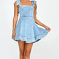 Elegant Commuter Fashionable Strapless Denim Women's Dress New Summer 2025 Quality Clothing Sleeveless Other Patterns