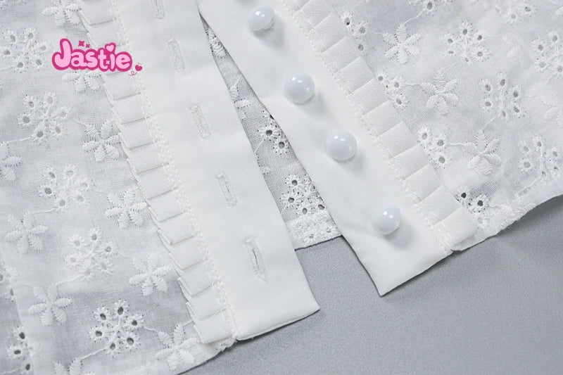 2024 New White Lace Tied Square Neck Summer T-shirts Chic Elegant Short Sleeve Tee Cotton Y2K Street Casual Bow Tie-up Top Women