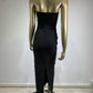 New Women Celebrity Sexy Strapless Backless Diamonds Black Maxi Long Bodycon Bandage Dress 2024 Elegant Evening Club Party Dress