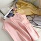 SuyaDream, Women 100%Real Silk Camisoles, 19MM, Solid Cozy Camis, 2024 Spring Summer Basic T shirts, White, Pink, Beige