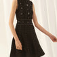 TWOTWINSTYLE Patchwork Embroidered Flares Dresses For Women Round Neck Sleeveless High Waist Mini Summer Dress Female Fashion
