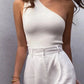 Women Sports Tank Tops Sexy Crop Tops Vest Casual Female One Shoulder Summer Outfits Tops Fitness Elastic