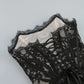 Talenza Women's Sexy Lace Dress Solid Color Sheer Patchwork High Waist Lace Dress Elegant Printed Strapless Slim Evening Dress