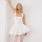 Trendix Ruffle Mini Dress Femme Sexy Backless Patchwork Sleeveless Slim A-Line Dress Vacation Casual Beach Party Elegant Dresses