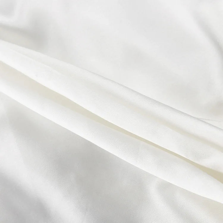 Office Lady Elegant Female Casual  Satin Mini Skirt Women Korean Fashion High Waist A-line Vintage White Balloon Skirt