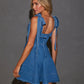 Elegant Commuter Fashionable Strapless Denim Women's Dress New Summer 2025 Quality Clothing Sleeveless Other Patterns
