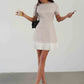 Elegant Retro Black Polka Dot Dress Women Office Style Sexy Short Summer Dresses Short Sleeve Polka Dot Beach Dress Women 2025