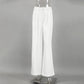 Light Luxury White Women Wide Leg Pants Spring and Autumn Temperament Versatile Commuting Leisure High Waist Straight Leg Pants