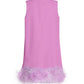 TWOTWINSTYLE Feather Fur Dress For Women O Neck Sleeveless Loose Tassel A Line Dresses Female Streetwear 2022 Summer Fashion New
