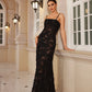 Mingmingxi Formal Occasion Dresses Maxi Black Appliques Dresses For Dancing Parties Long Elegant Party Dresses Women 2024 New In