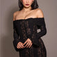 Oligai Winter Lace Long Sleeve Evening Party Dresses Women 2025 Black Sexy Elegant Maxi Dress Fashion Long Wedding Guest Dress