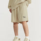 INFLATION Spring Oversized Tracksuit Sportswear Unisex Pique Fabric Embroidery Long Sleeve Tees and Shorts Set