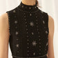 TWOTWINSTYLE Patchwork Embroidered Flares Dresses For Women Round Neck Sleeveless High Waist Mini Summer Dress Female Fashion