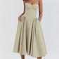 Women's French Style Long Dress with Solid/Floral/Checkered Multi Color Options Knee-Length Dress 2025 New Arrival