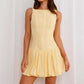 French retro pure lust high-end dress for women spring and summer new single-breasted sleeveless backless slim dress