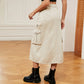 American Style Elastic Waist Denim Workwear Casual Long Dress Skirt New Arrival Women's Clothing European And American Crossbody