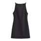 TRAF New White Black Dress Women Off Shoulder Halter Short Dresses Summer Elegant Party Dresses Bodycon Red Blue Mini Dress