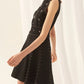 TWOTWINSTYLE Patchwork Embroidered Flares Dresses For Women Round Neck Sleeveless High Waist Mini Summer Dress Female Fashion