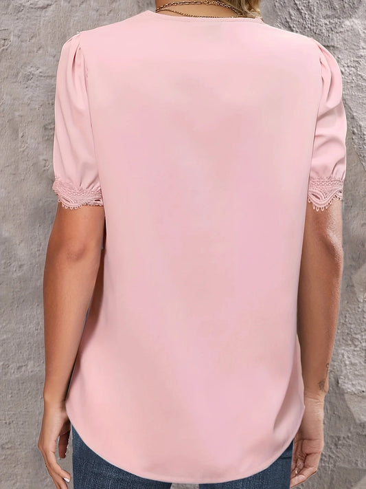 Temperament Blouse Casual Loose Woman Shirt Elegant Short Sleeve Blouse Weekday