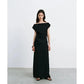 Elegant High-Waisted A- Line Skirt For Women Summer Commuting Long Dress Textile Song WhiteDrapedSideSlitLongDress